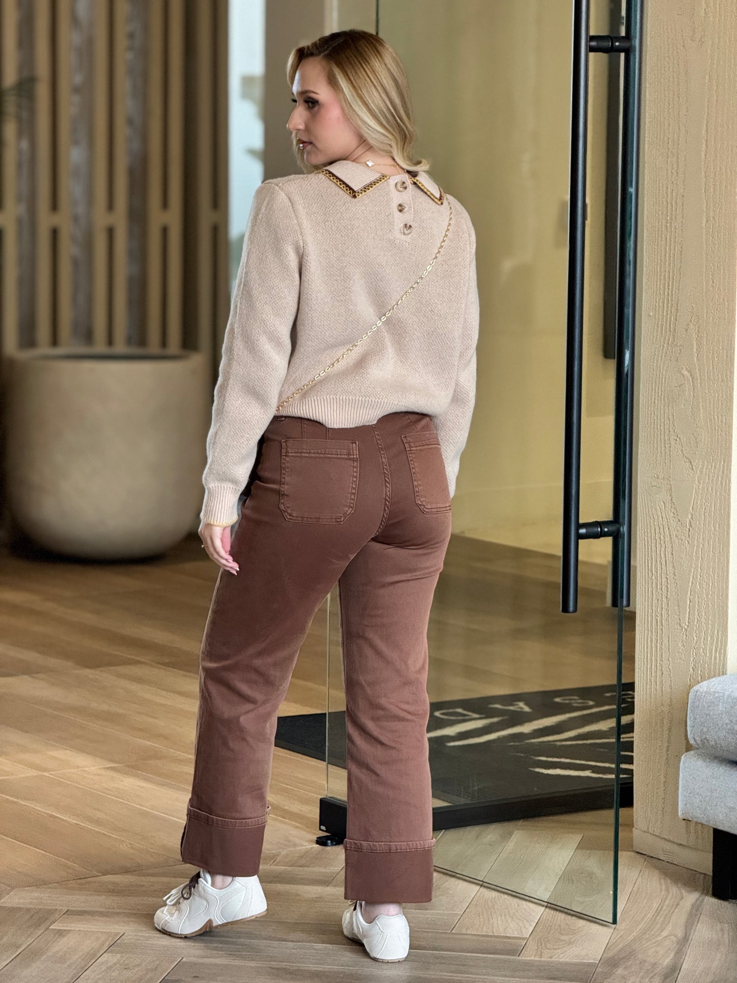 Horse Beige Sweater Top