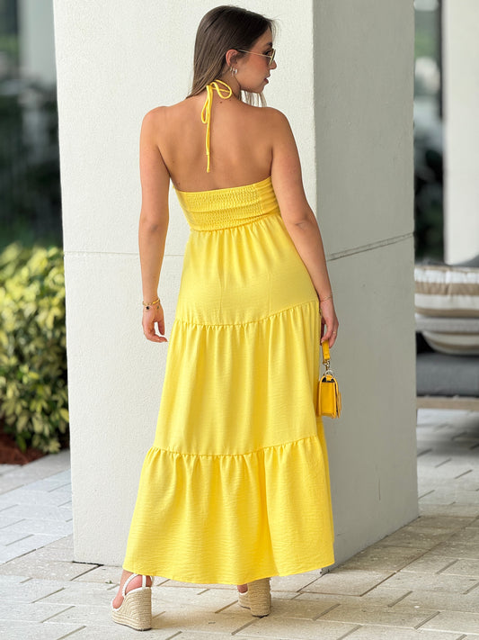 Milka Yellow Flower Dress