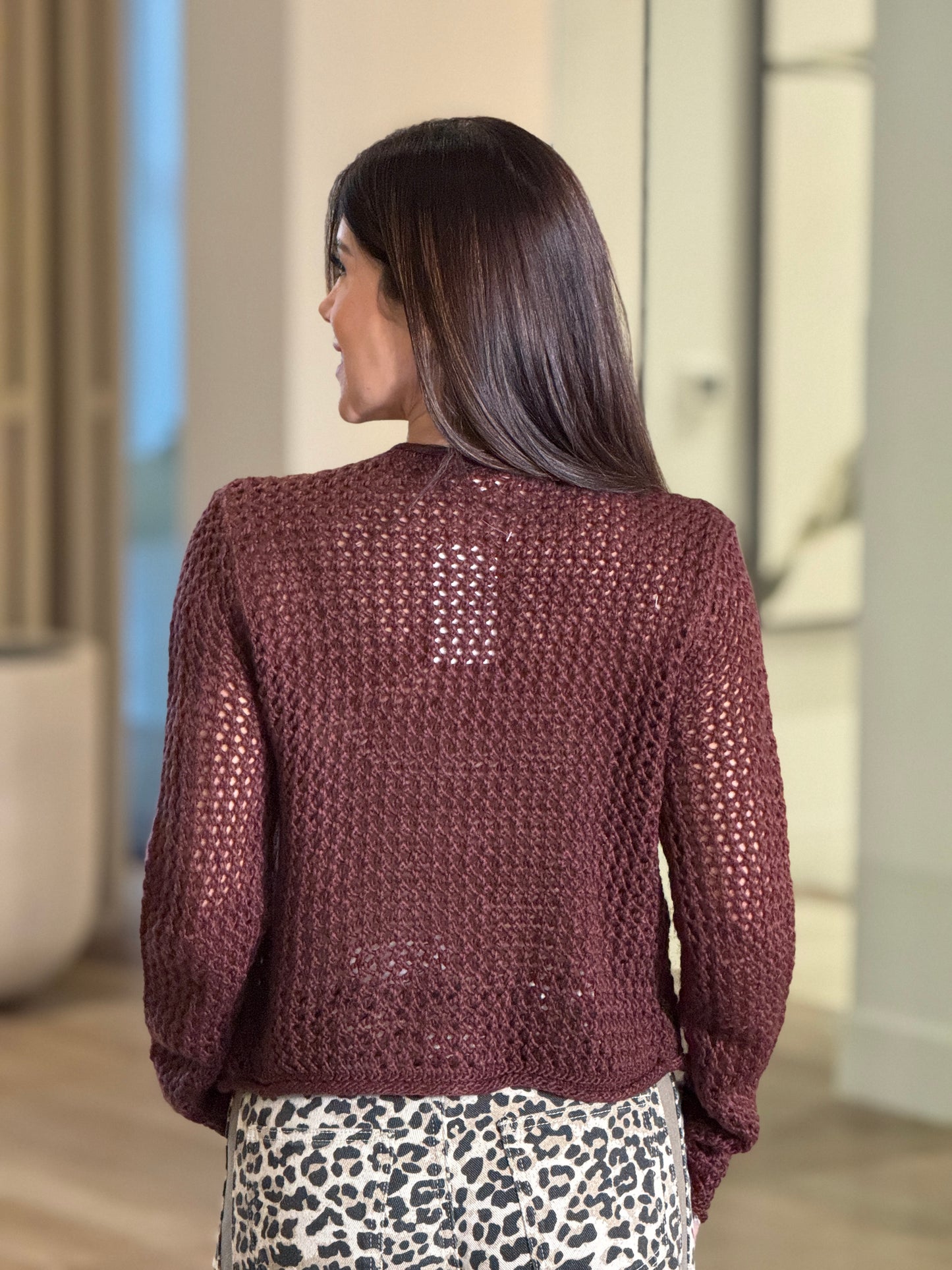 Rivera Burgundy Crochet Top