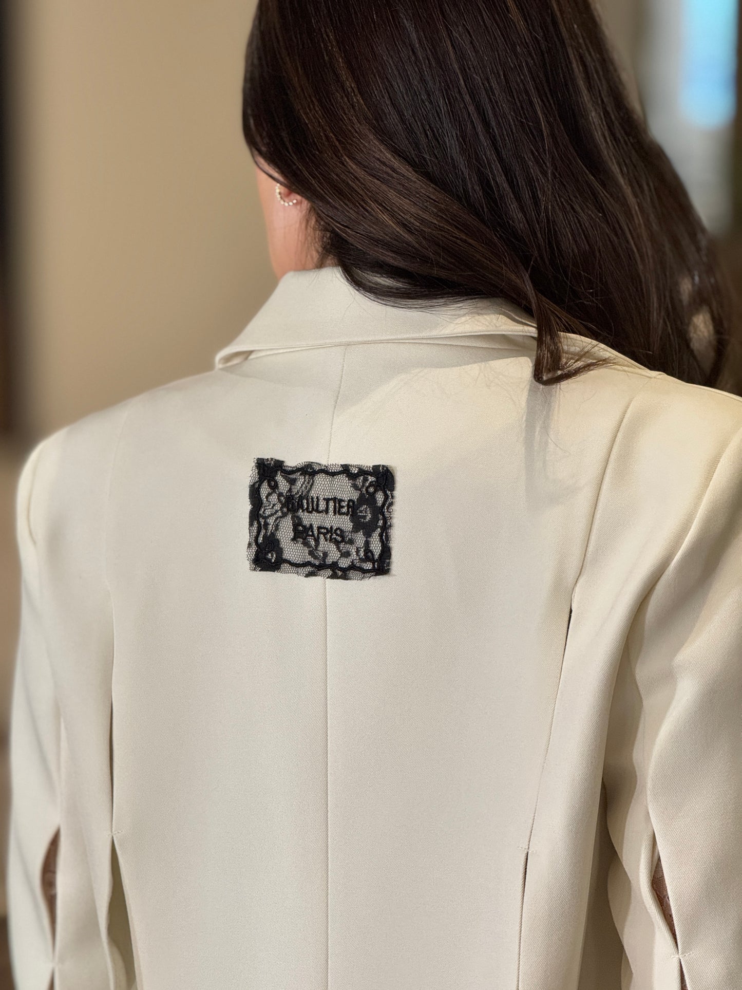 Vancouver Beige Lace Blazer