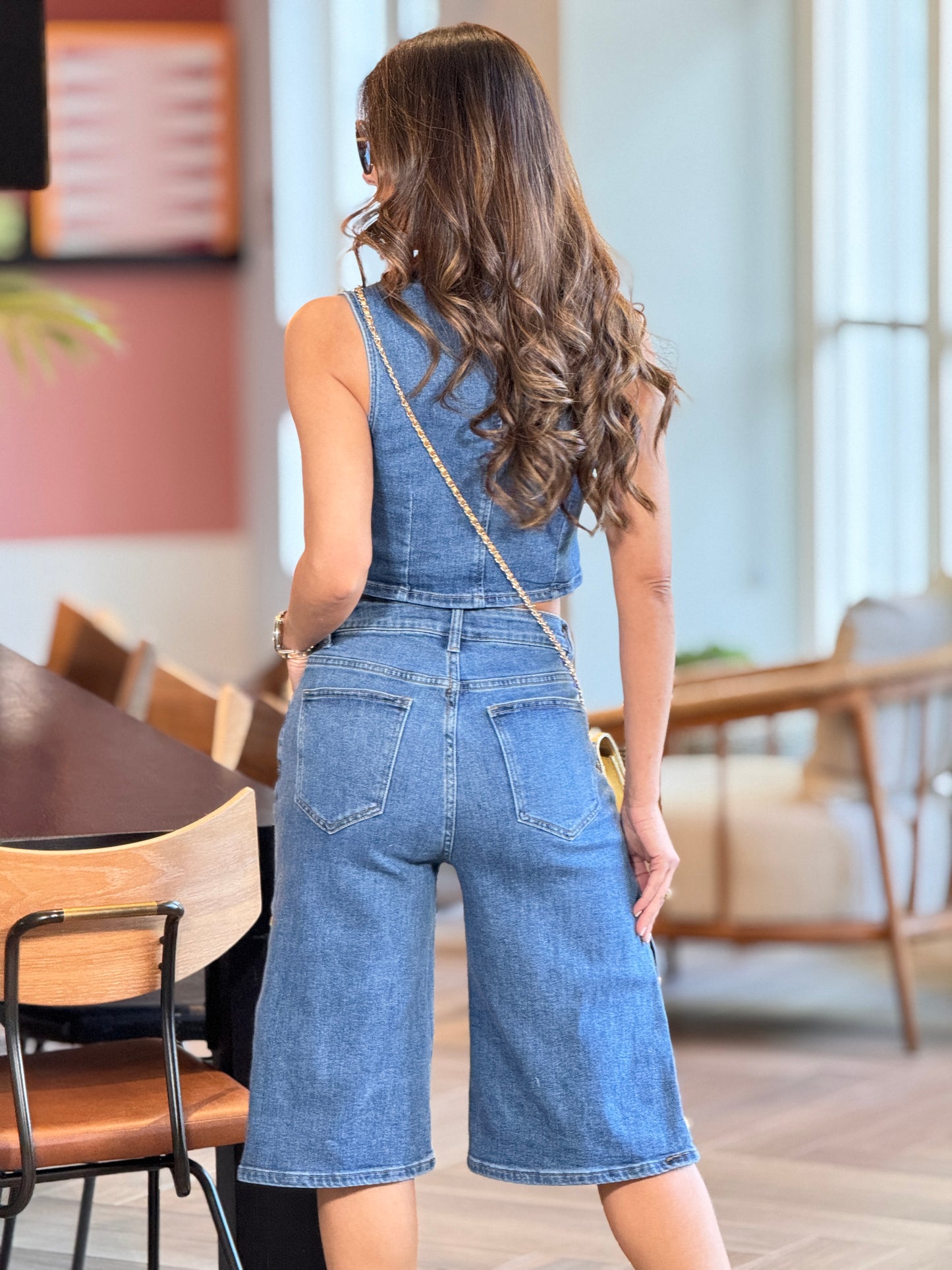 Lockets Buttons Denim Set