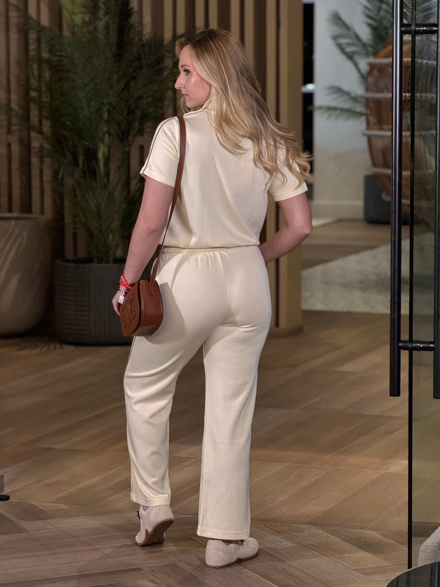 Miu Yvory Short Sleeve Sport Set