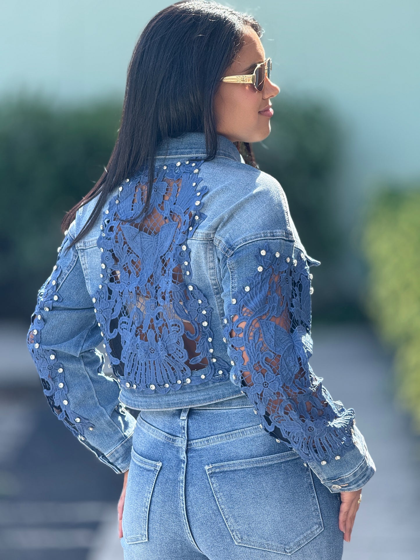 Lizzie Navy Torchon Jacket