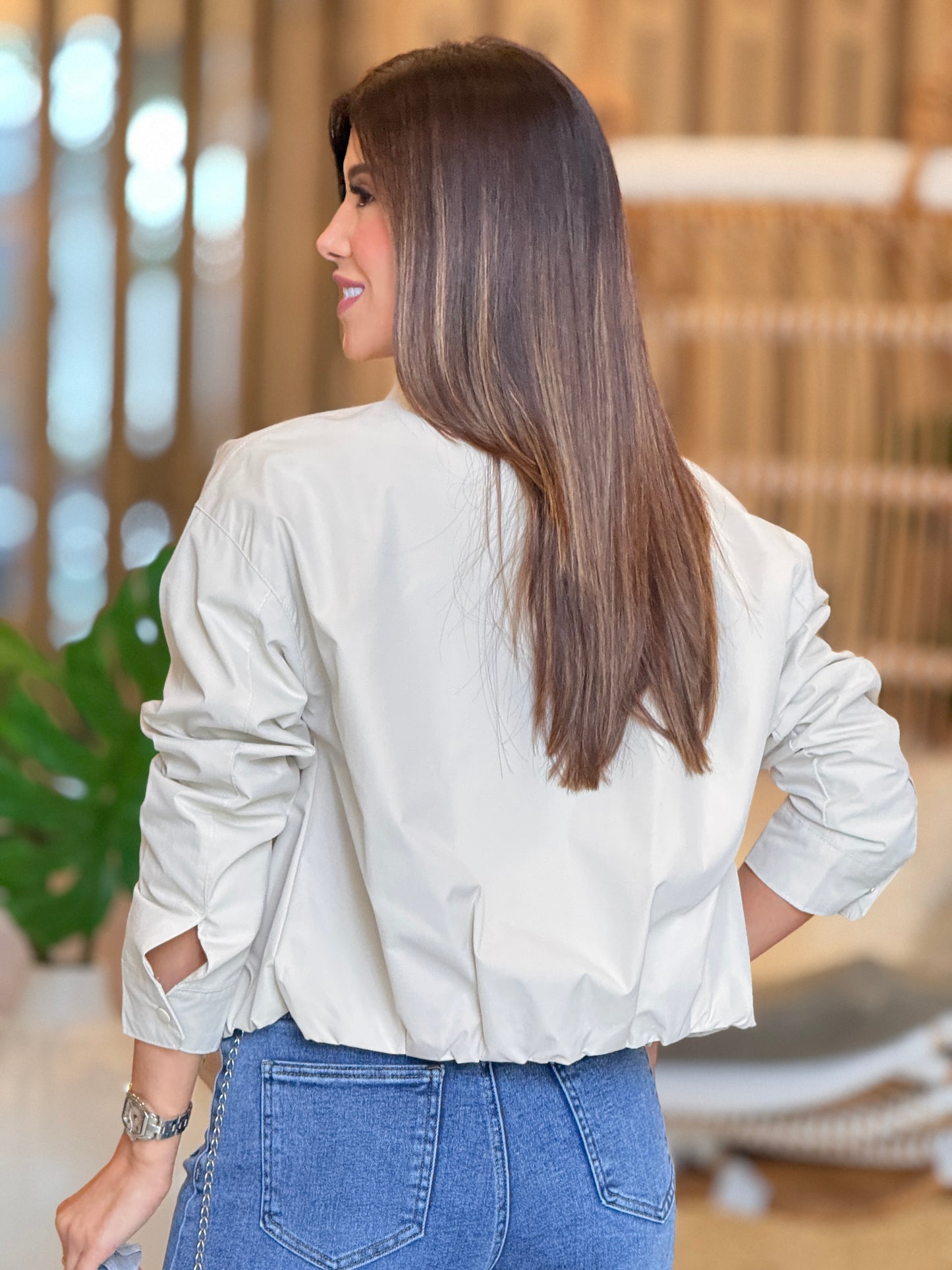 Lovely Beige Bubble Vest Top