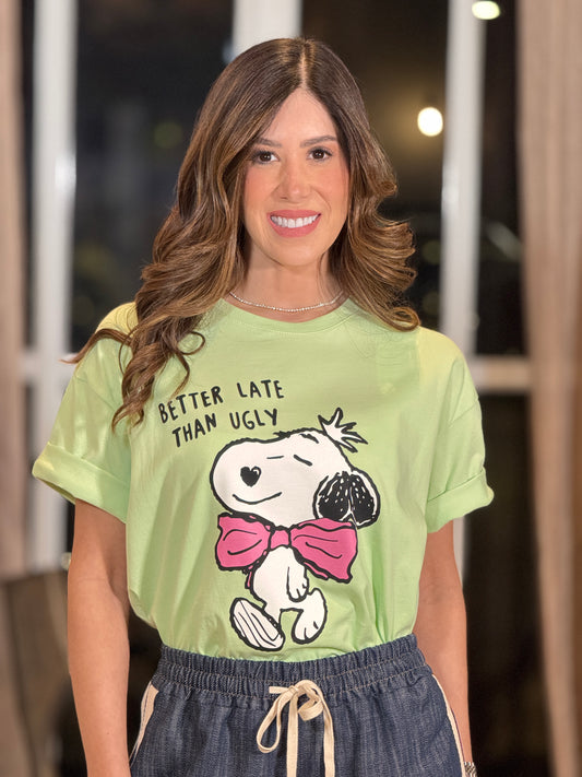 Cartoon Bow Green T-Shirt