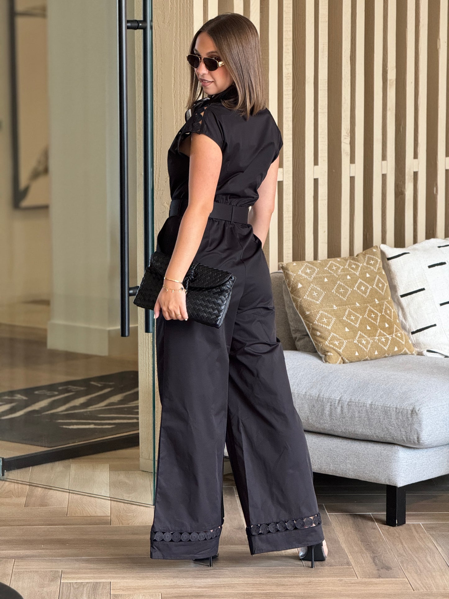 Lucie Black Cutouts Jumpsuit