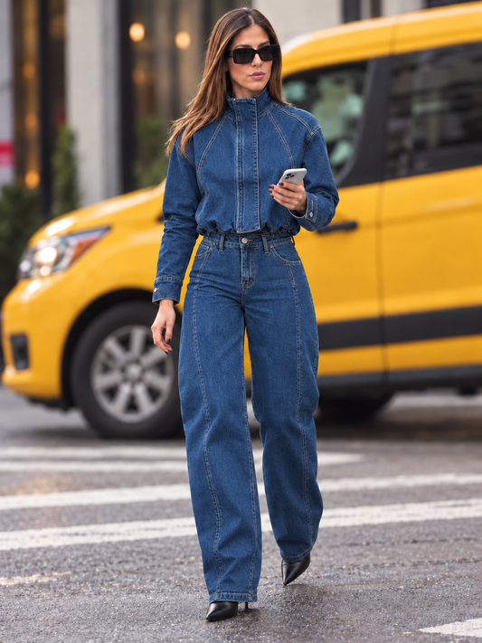 Tennie Mid Denim Bubble & Barrel Set