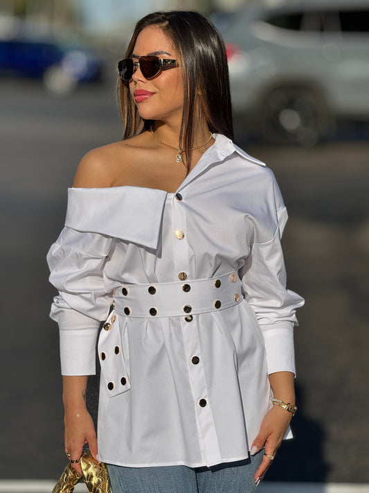 Amanda White Gold Shirt