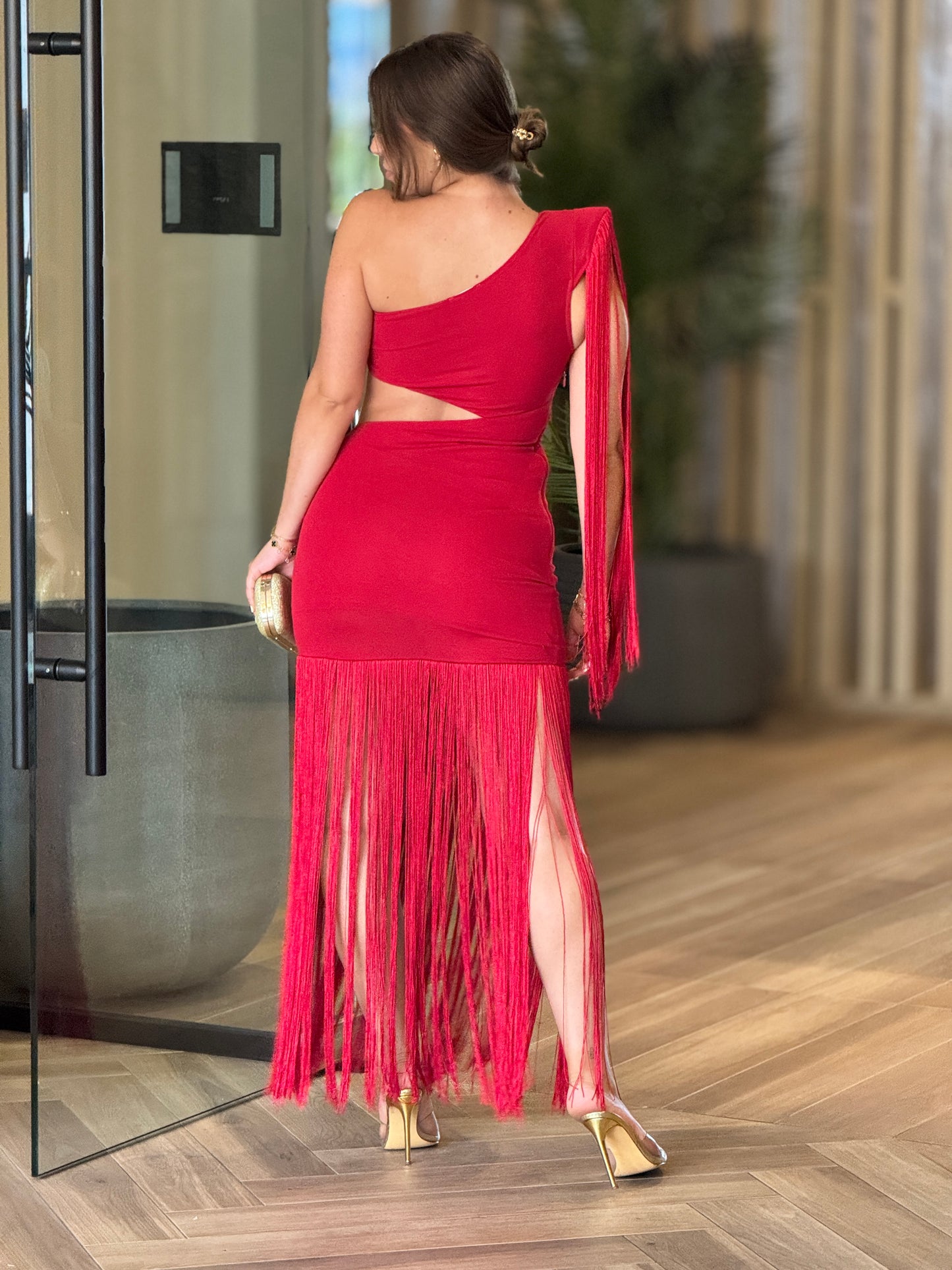 Sevilla Red Fringe Dress Gala