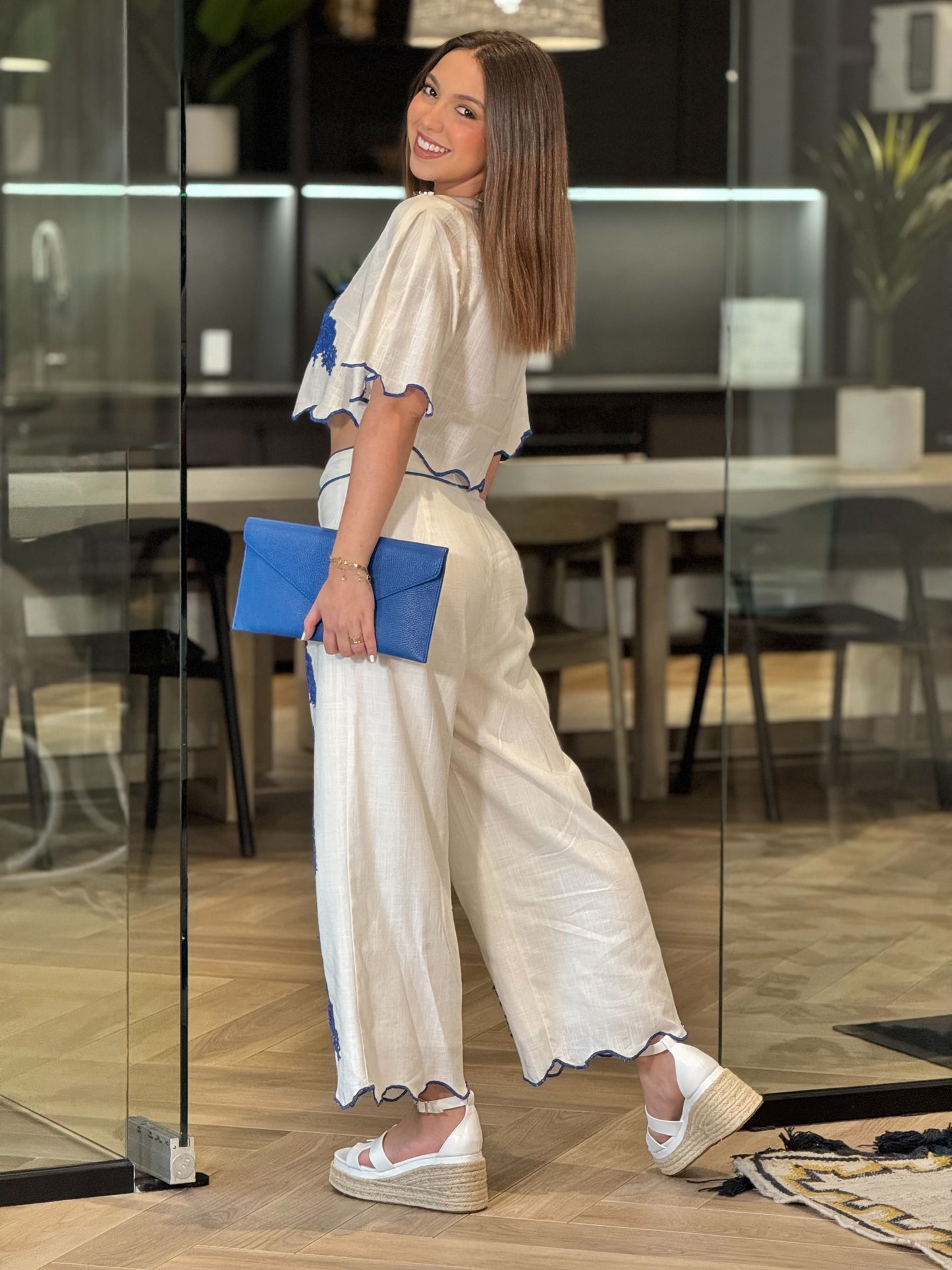 Stephanie Blue Embroidery Set