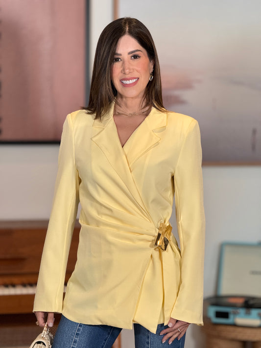 Itoo Yellow Blazer Top