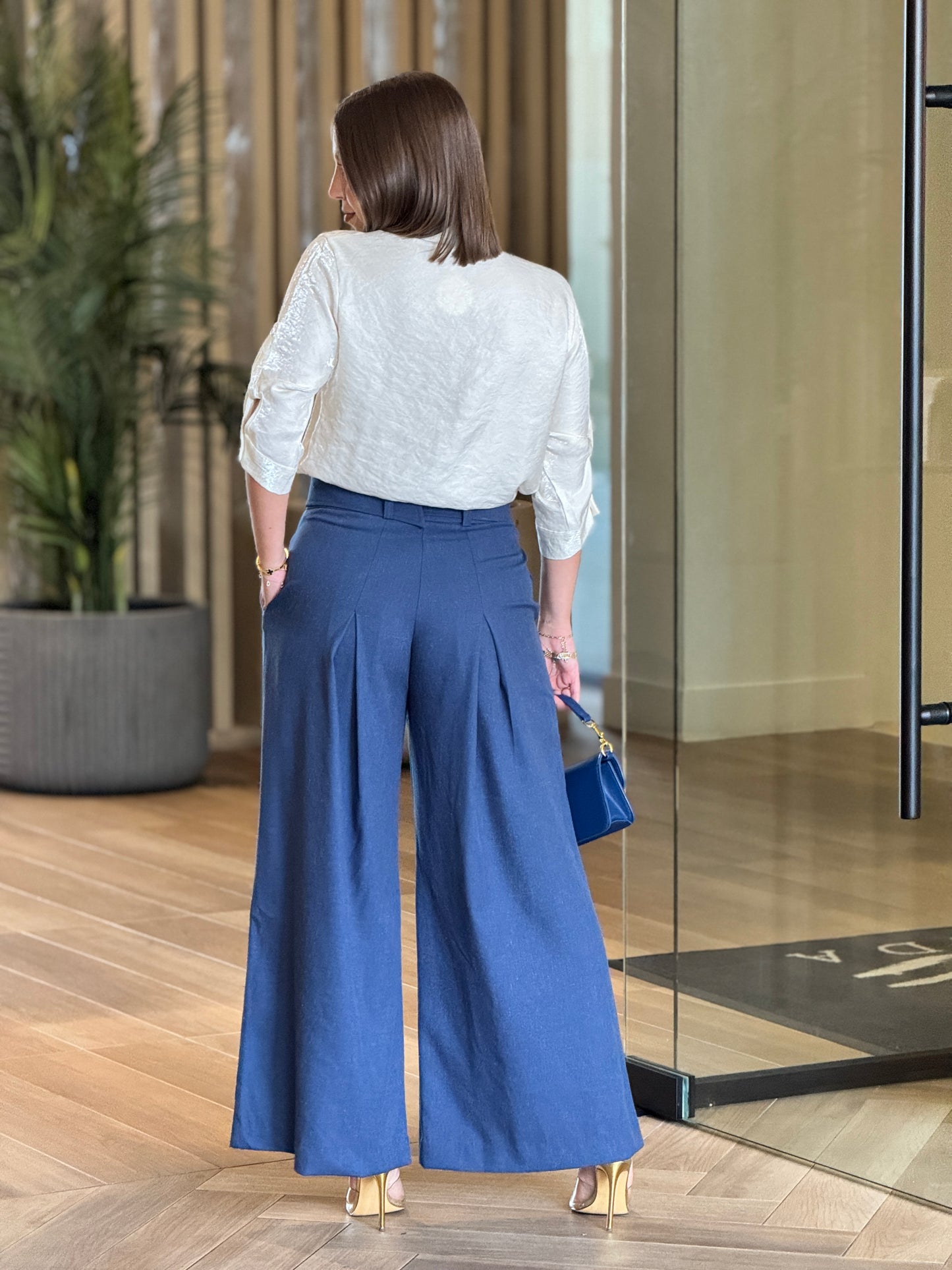 Cactus Denim Wide Pants