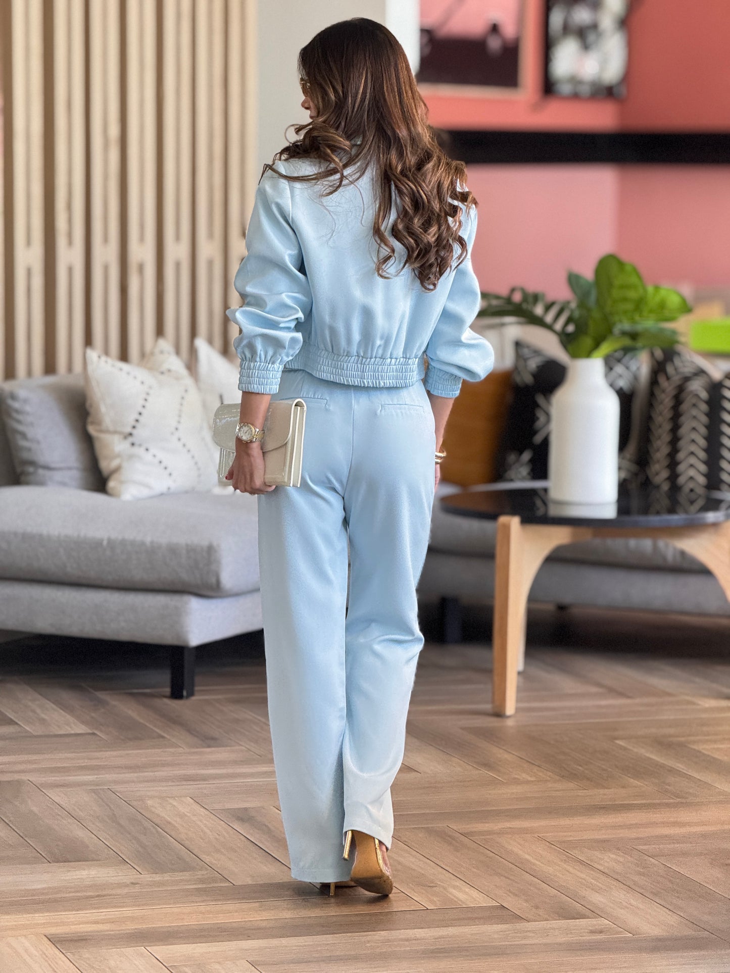 Voguish Blue Jacket+Jogger Set