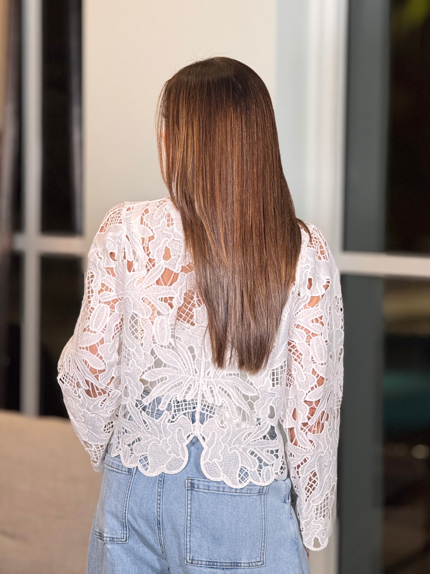Ellie White Torchon Top