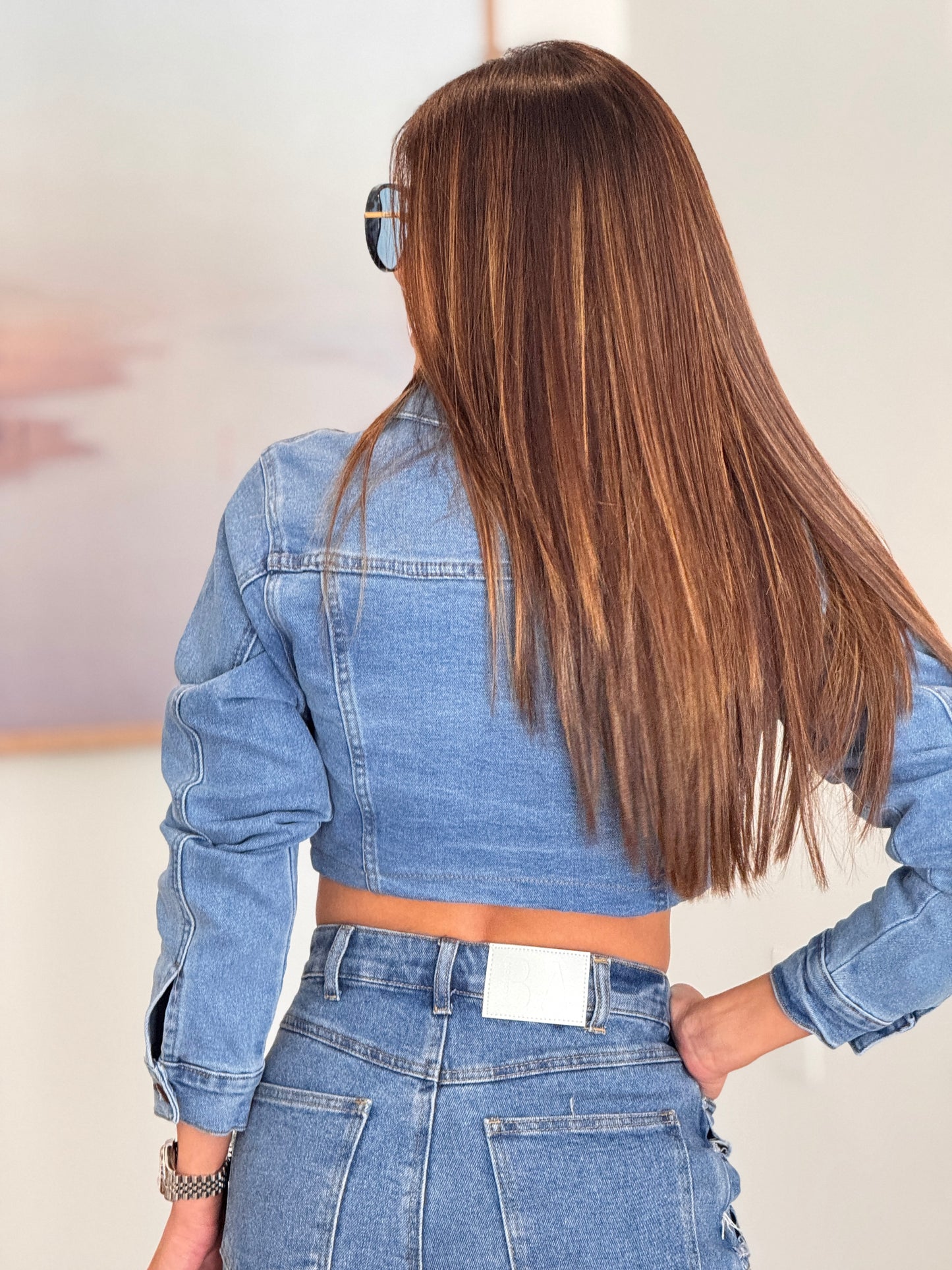 Balbina Denim Bustier Shirt Top