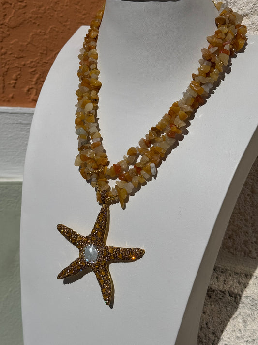Star fish Brown Necklace