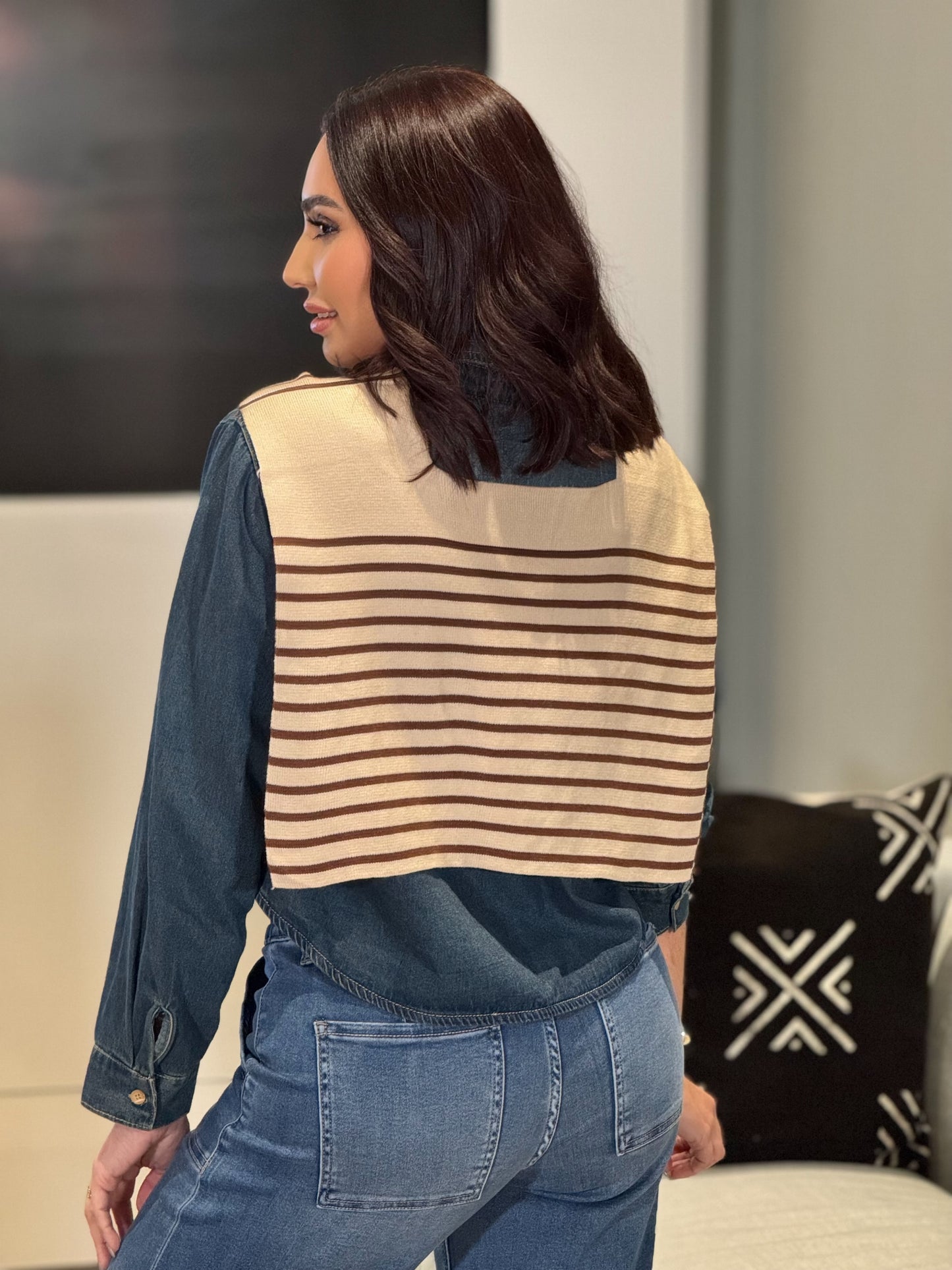 Astrid Denim Shirt+Cardigan