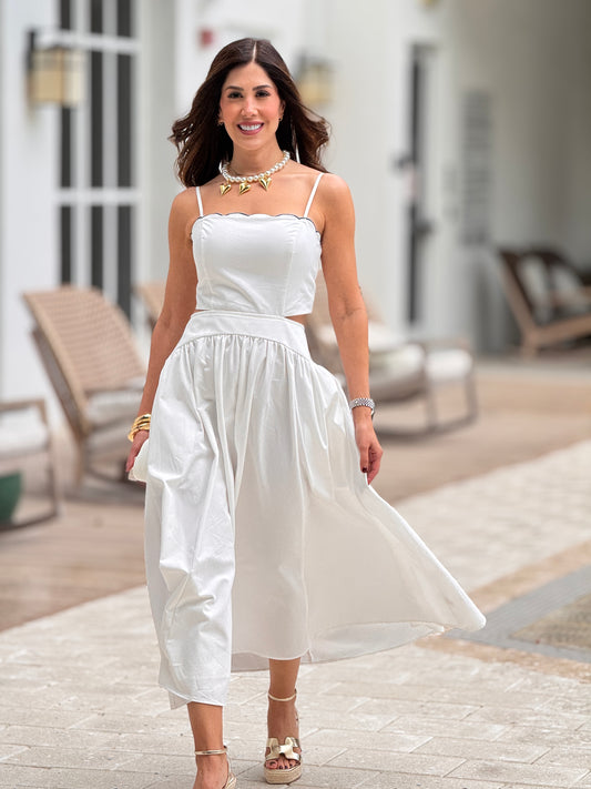 Jealousy White Midi Dress