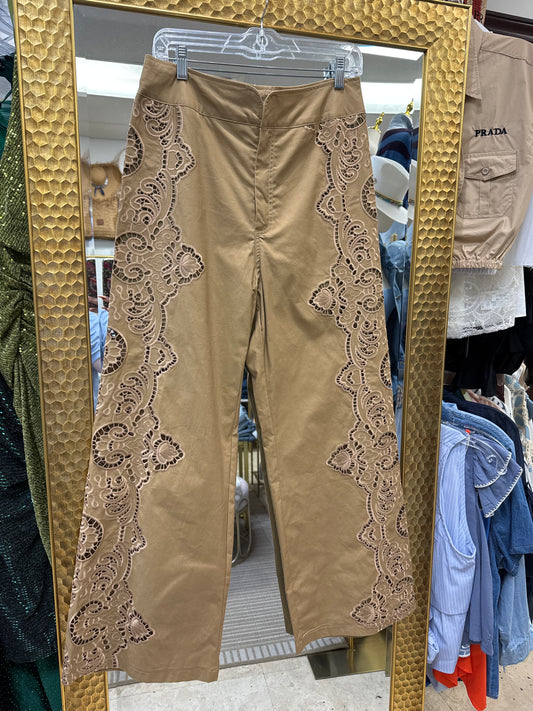 Renata Beige Cutout Pants