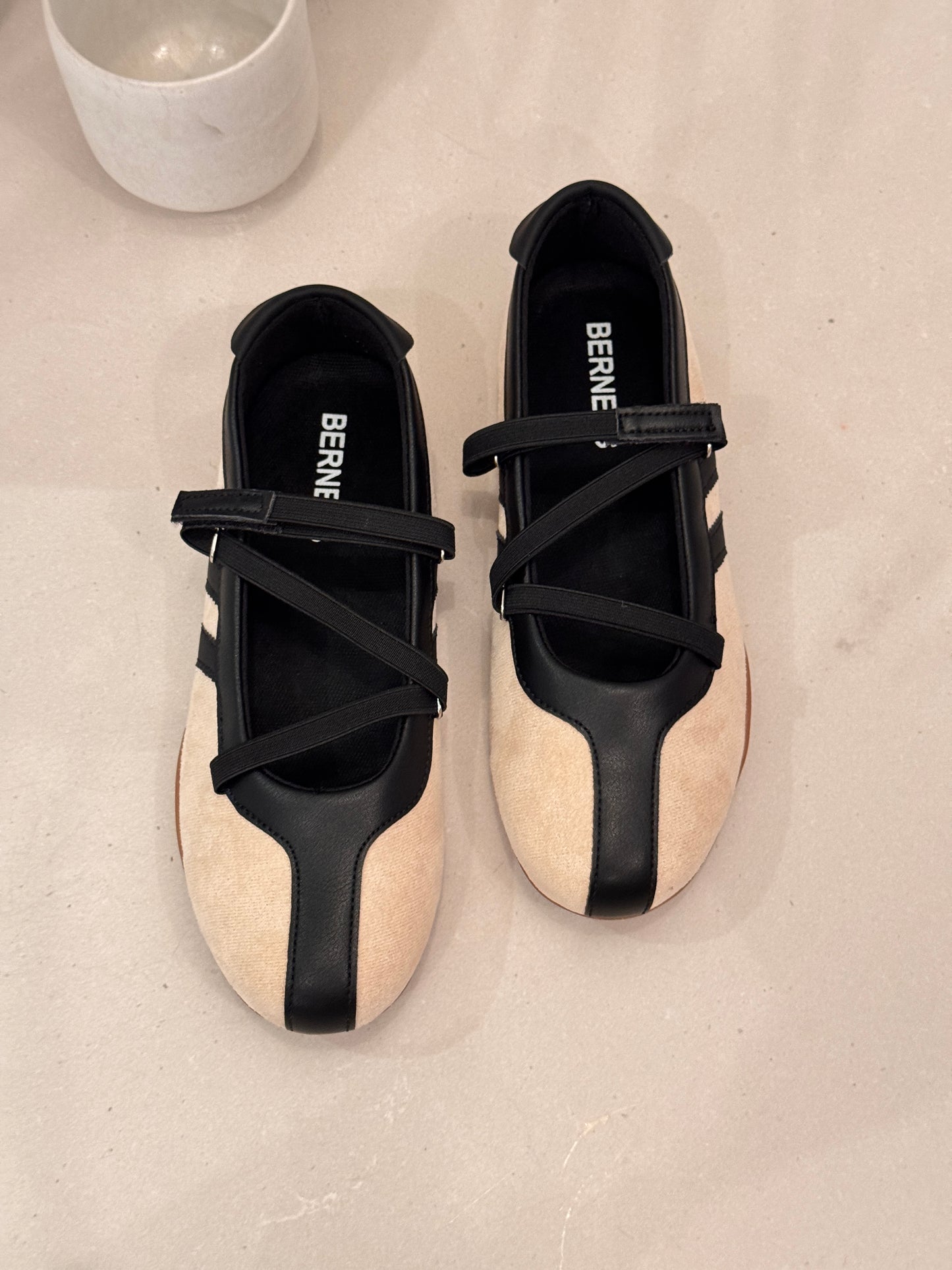 Zia Beige/Black Ballet Sport Shoes