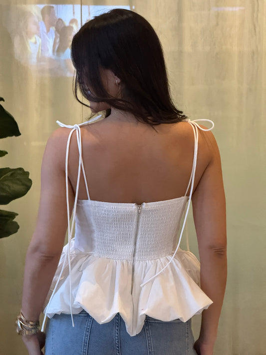 Amable White Bubble Top
