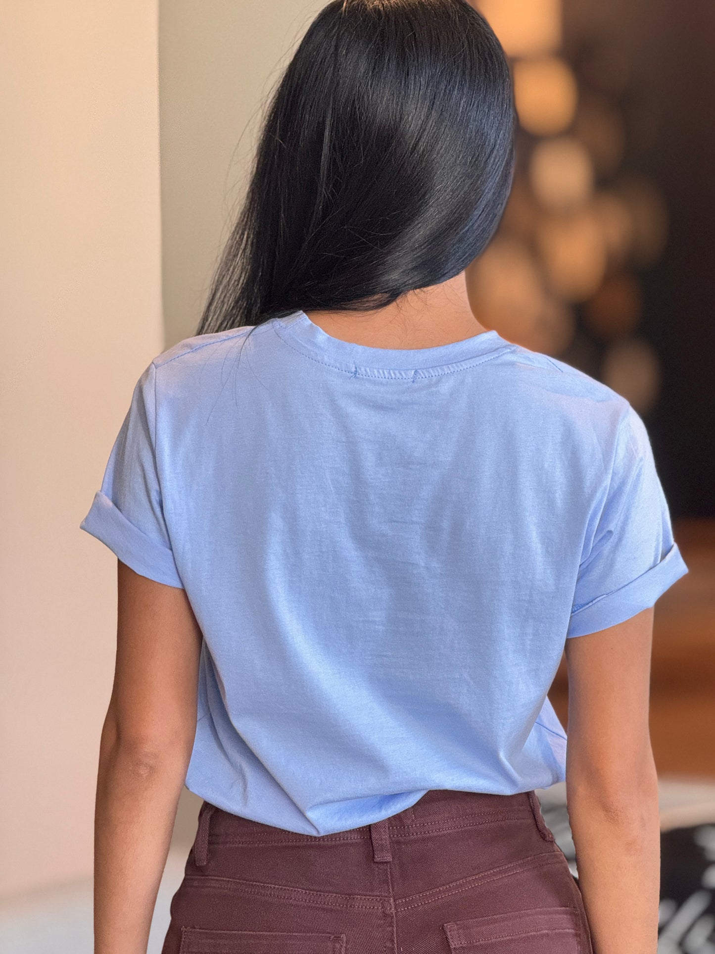 Bear Scarf Blue T-Shirt