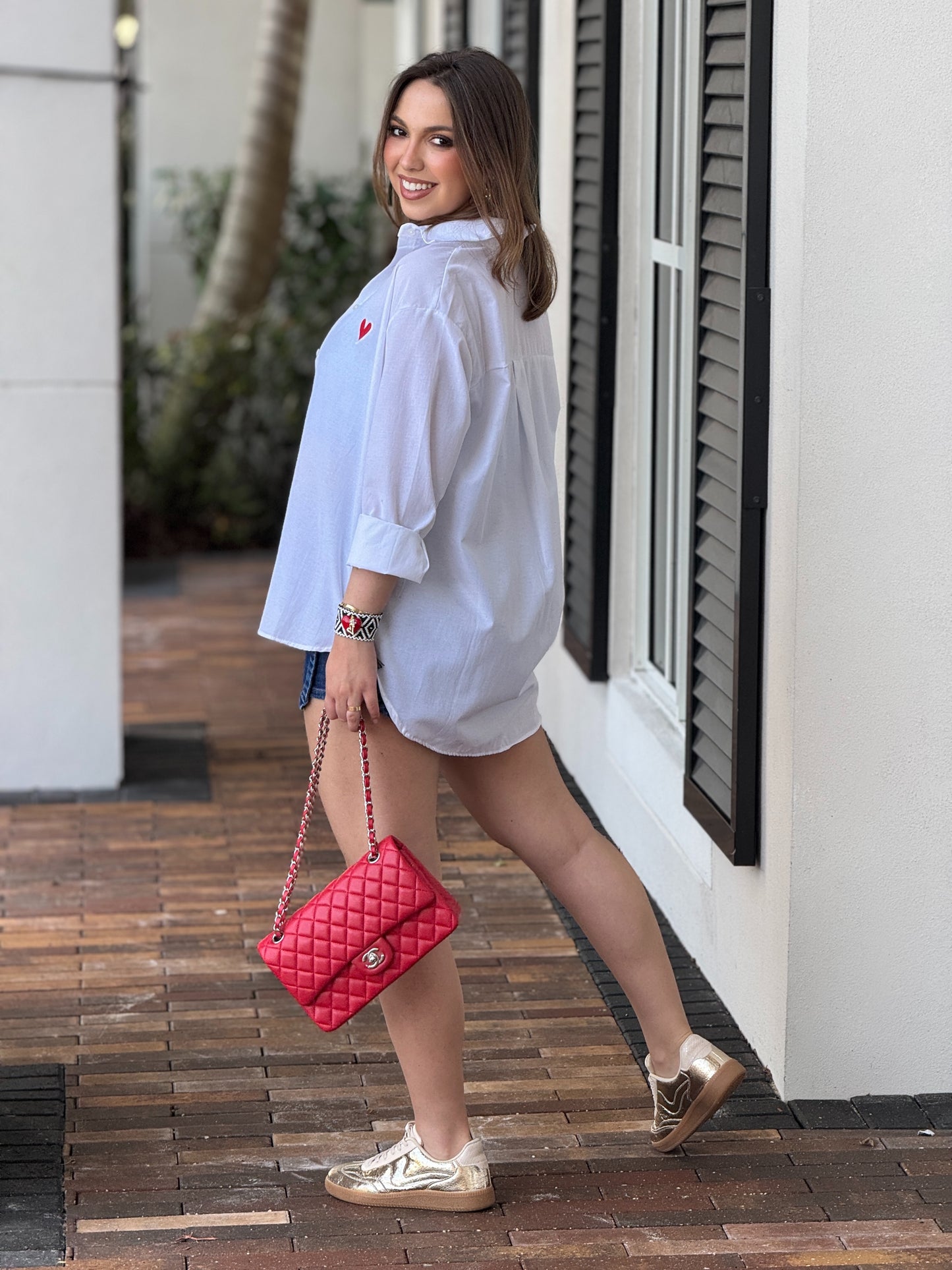 Mindy Blue Lines/White Shirt