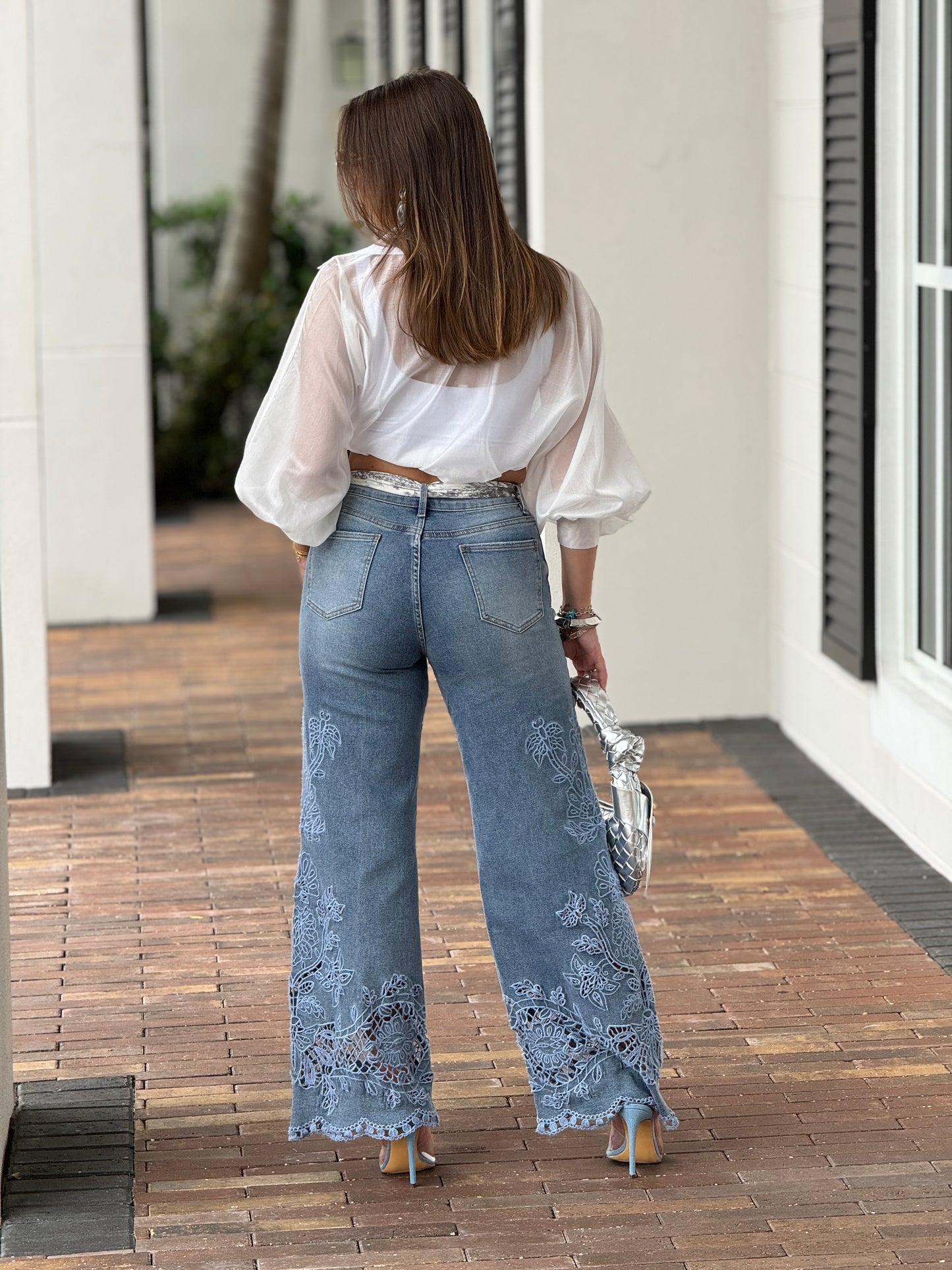 Amelia Blue Cutout Jeans