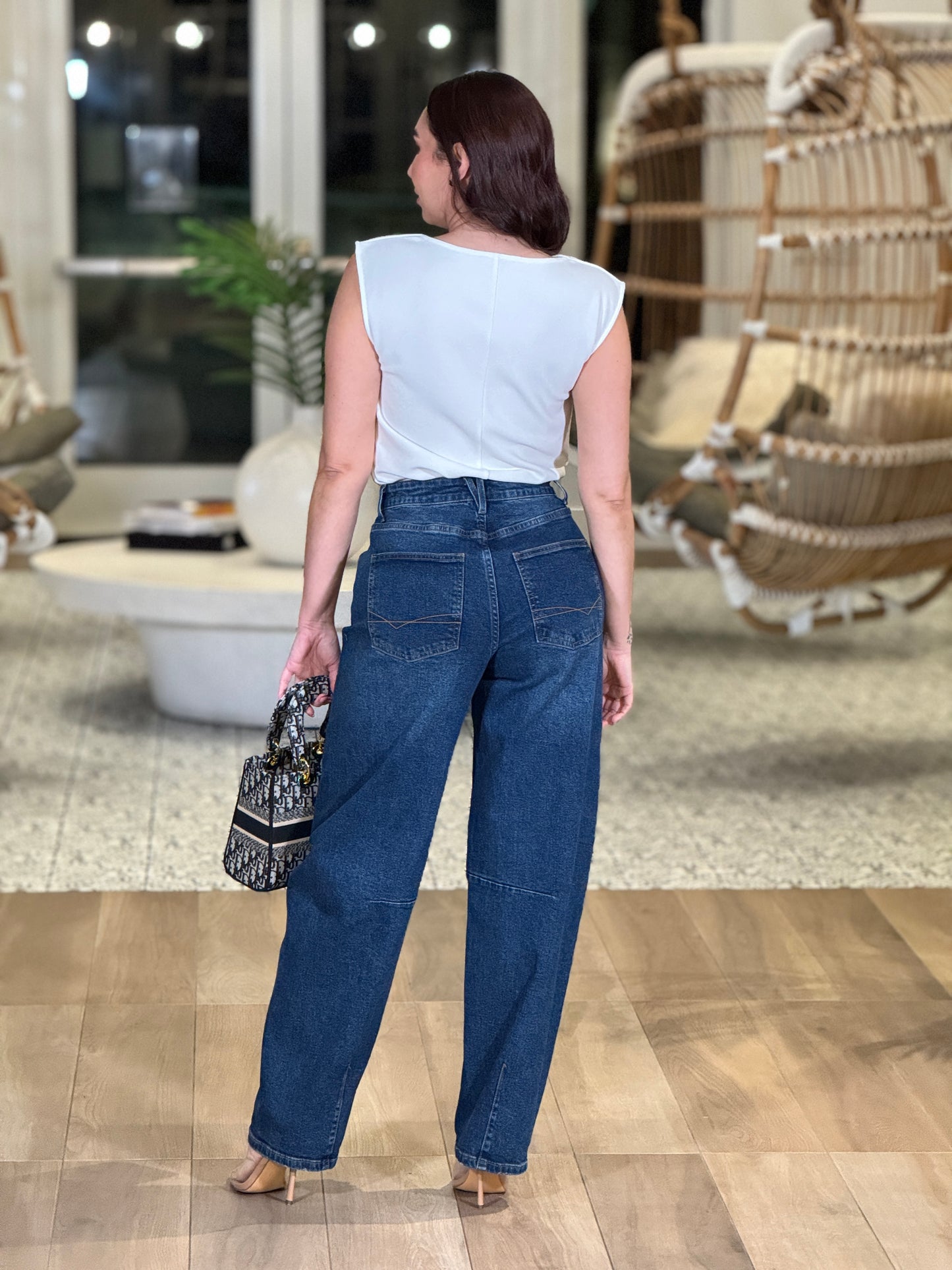 Catalina White Asymmetric Top