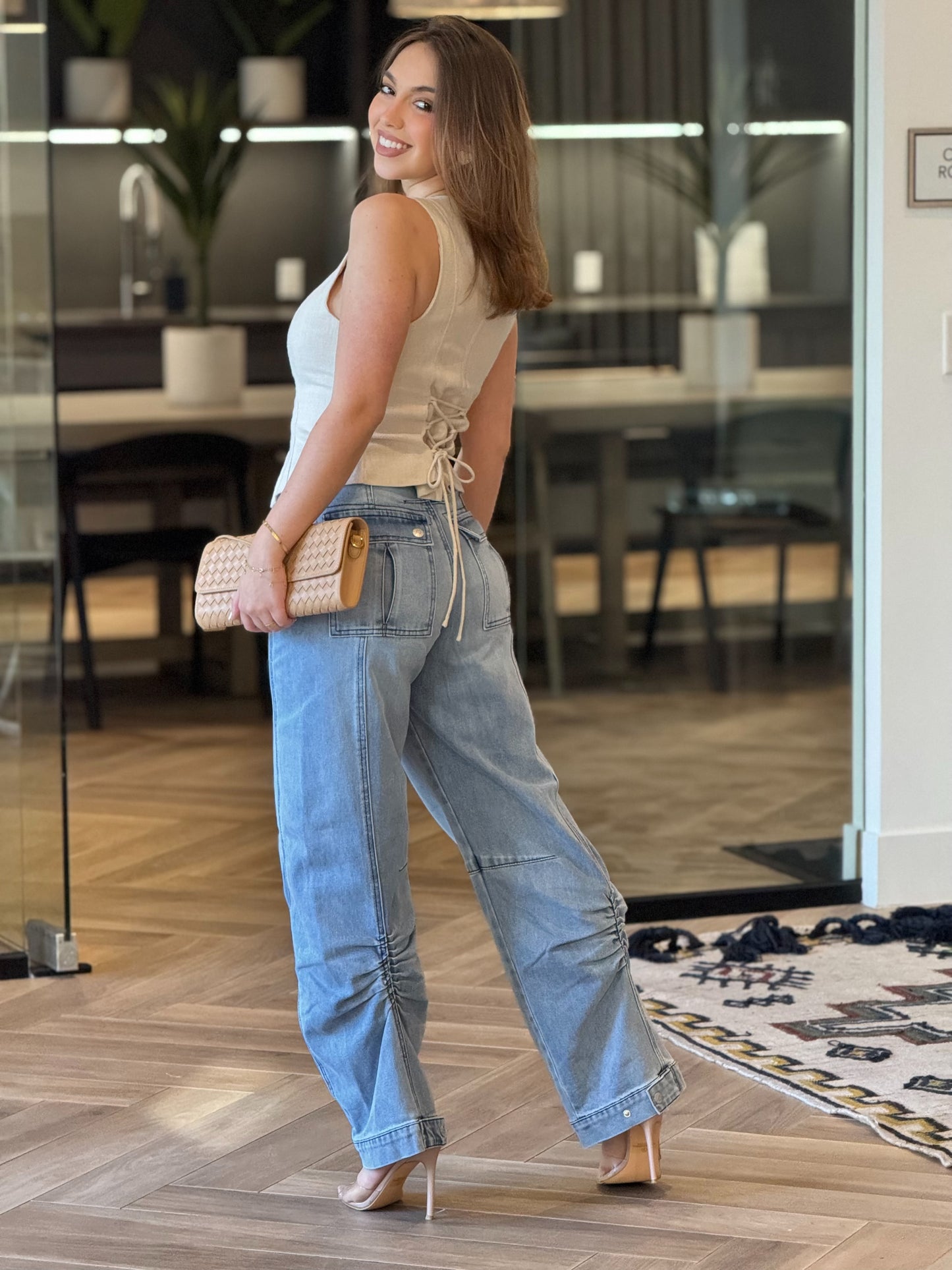 Amable Beige Linen Vest