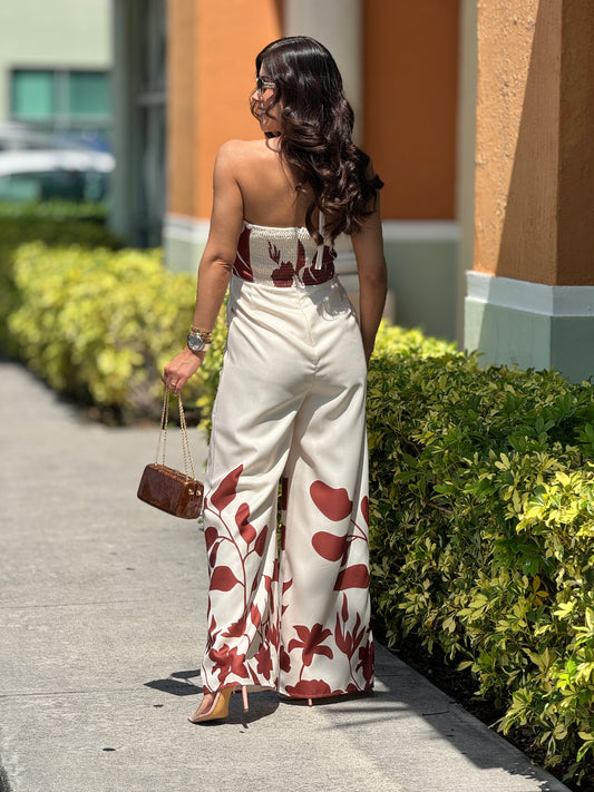 Amaranto Brown/Beige Jumpsuit