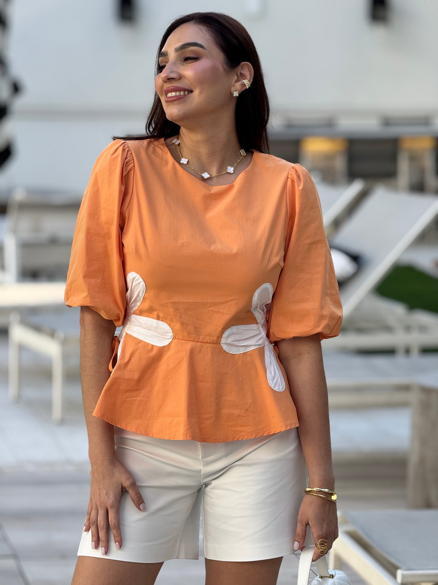 Strut Orange Flowers Shirt