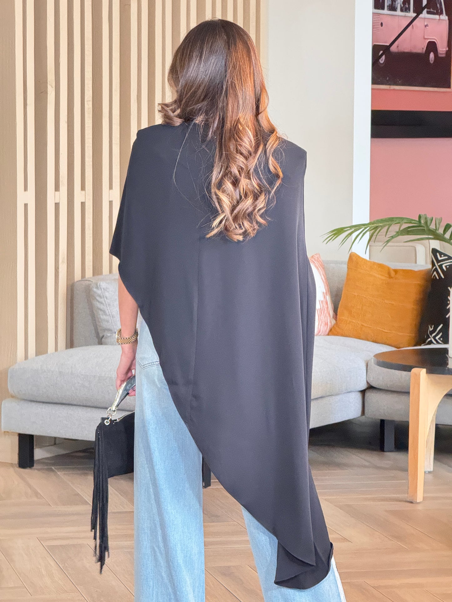 Bottari Black Asymmetrical Top
