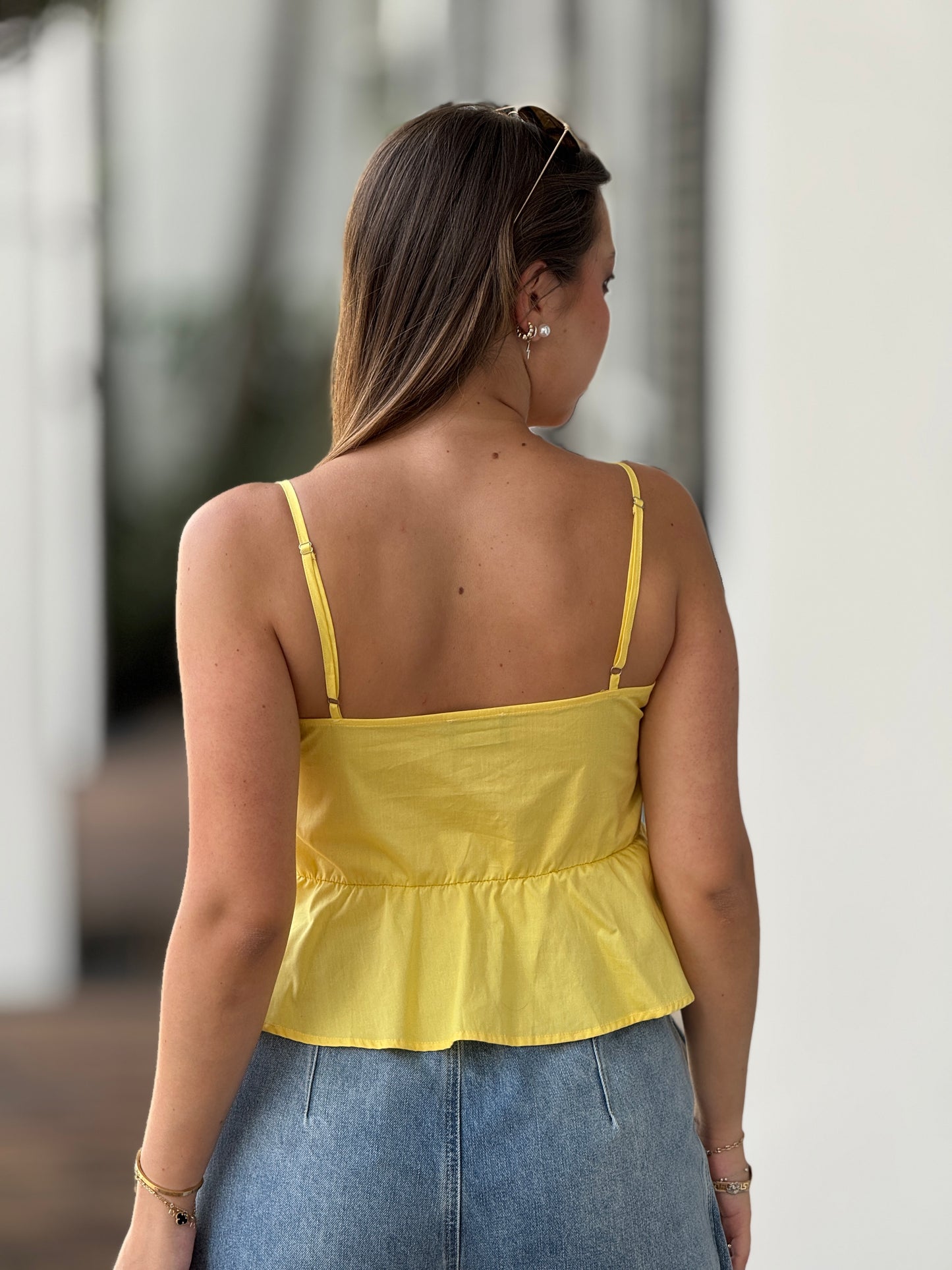 Milka Yellow Torchon Top