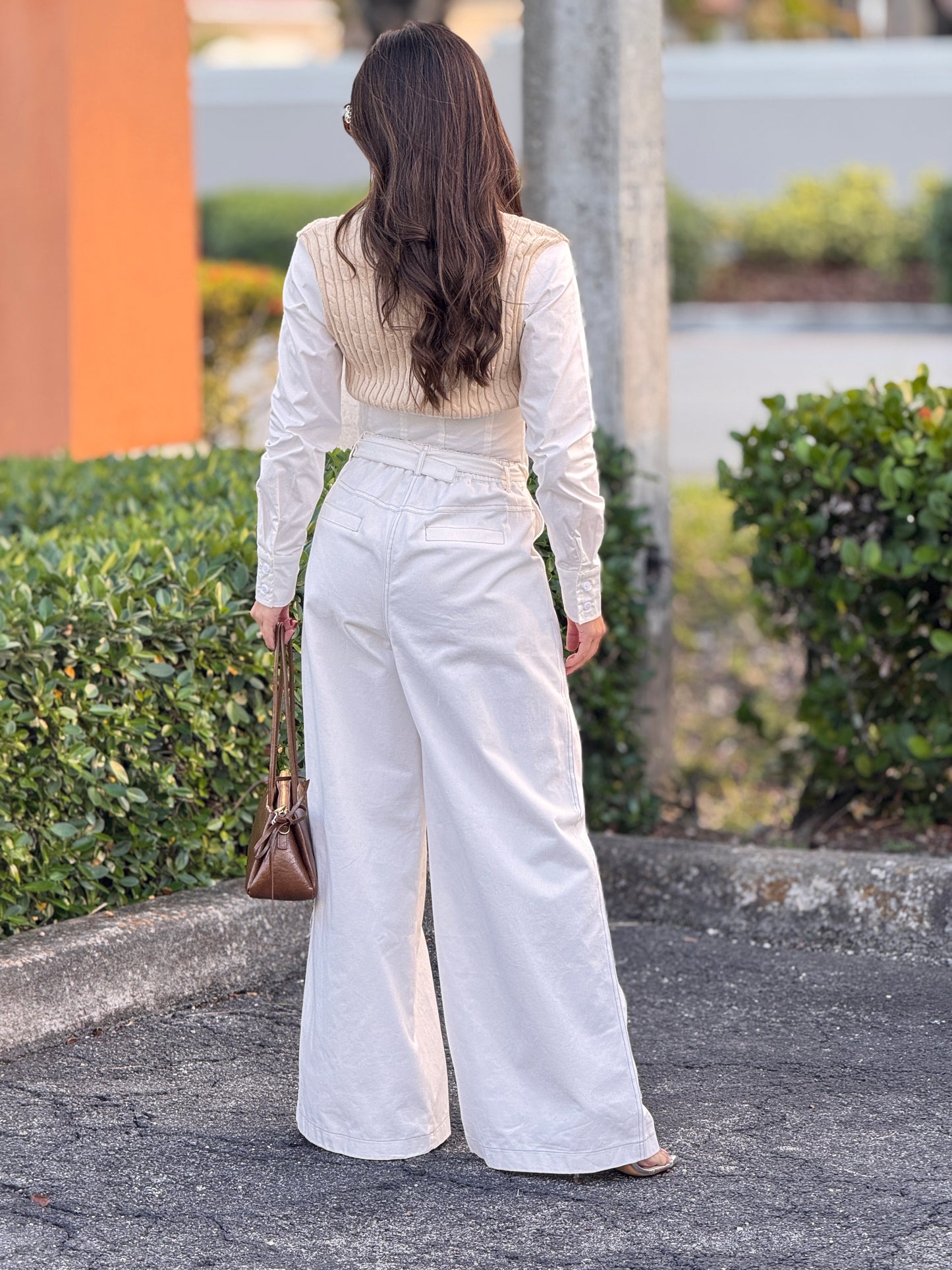 Rivera White/Beige Bustier Shirt