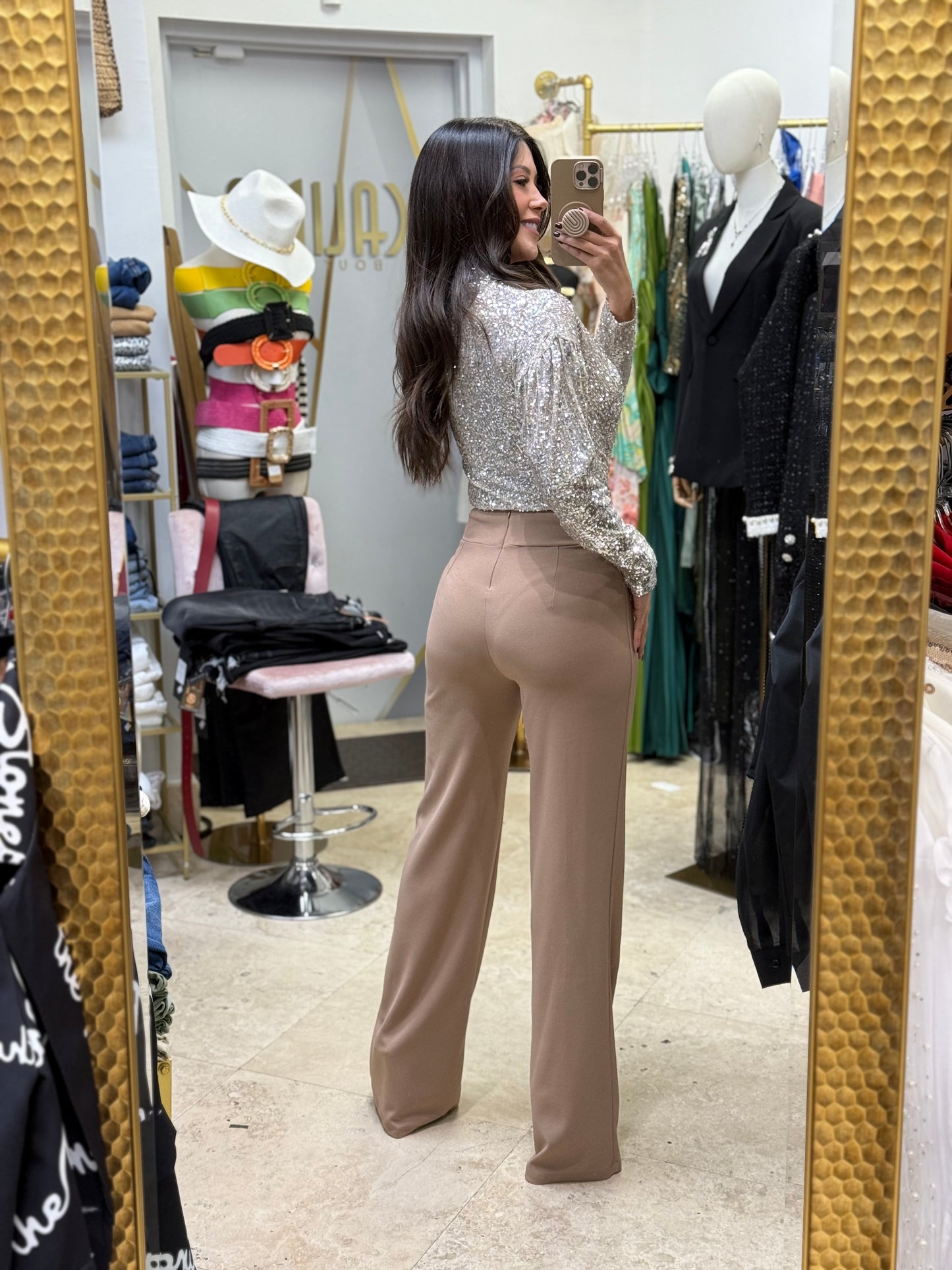 Valerie Beige Valentine Pants