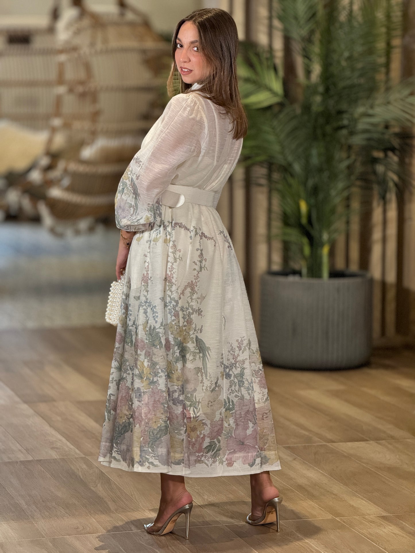 Gardenia White Floral Dress Gala