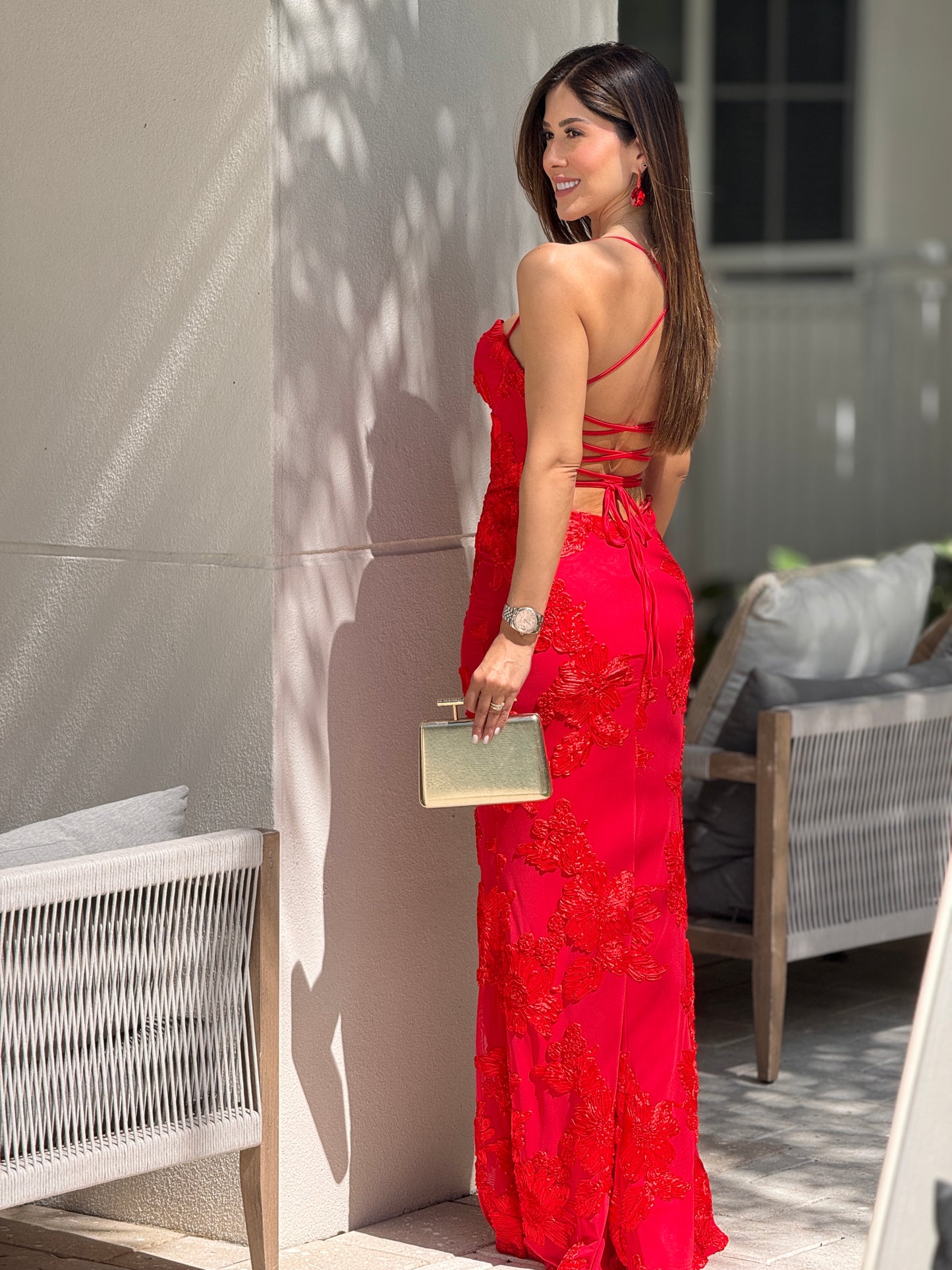Mahara Scarlet Red Dress Gala