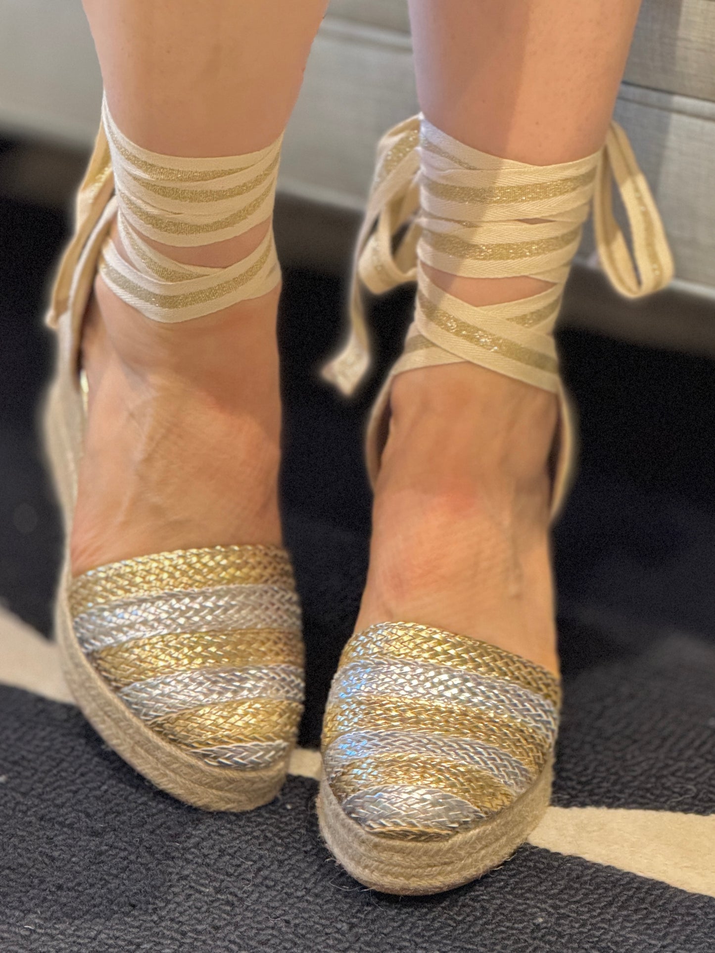 Ditch Silver/Gold Wedges Sandals
