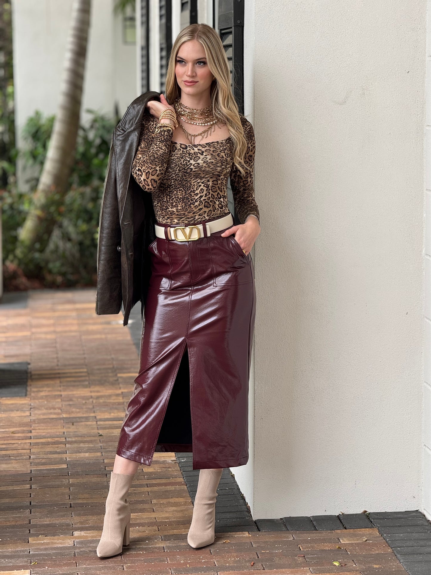 Itoo Brown Leather Jacket