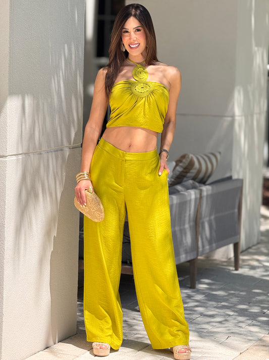 Milka Green Halter Set