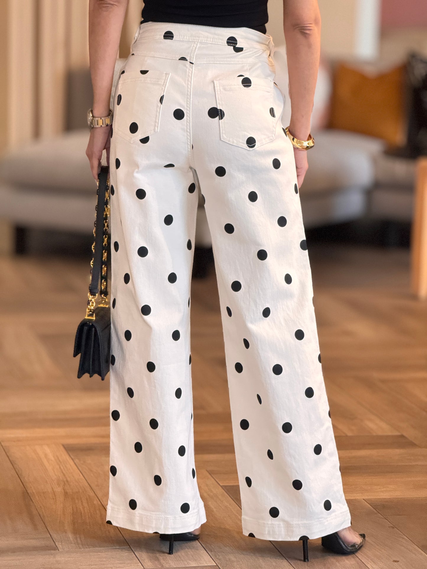 Erika Ivory/Black Polka Dots Jeans