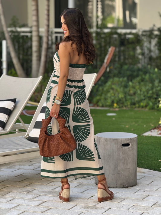 Luxxie Green Print Dress