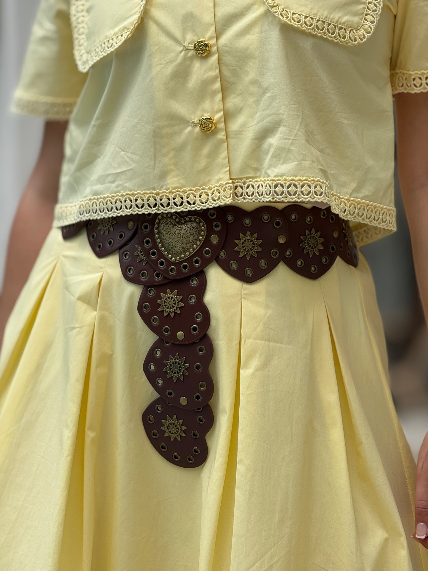 Rosetta Yellow Skirt Set