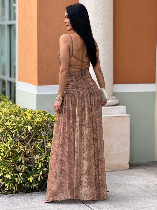 Norkys Bronze Cutout Dress