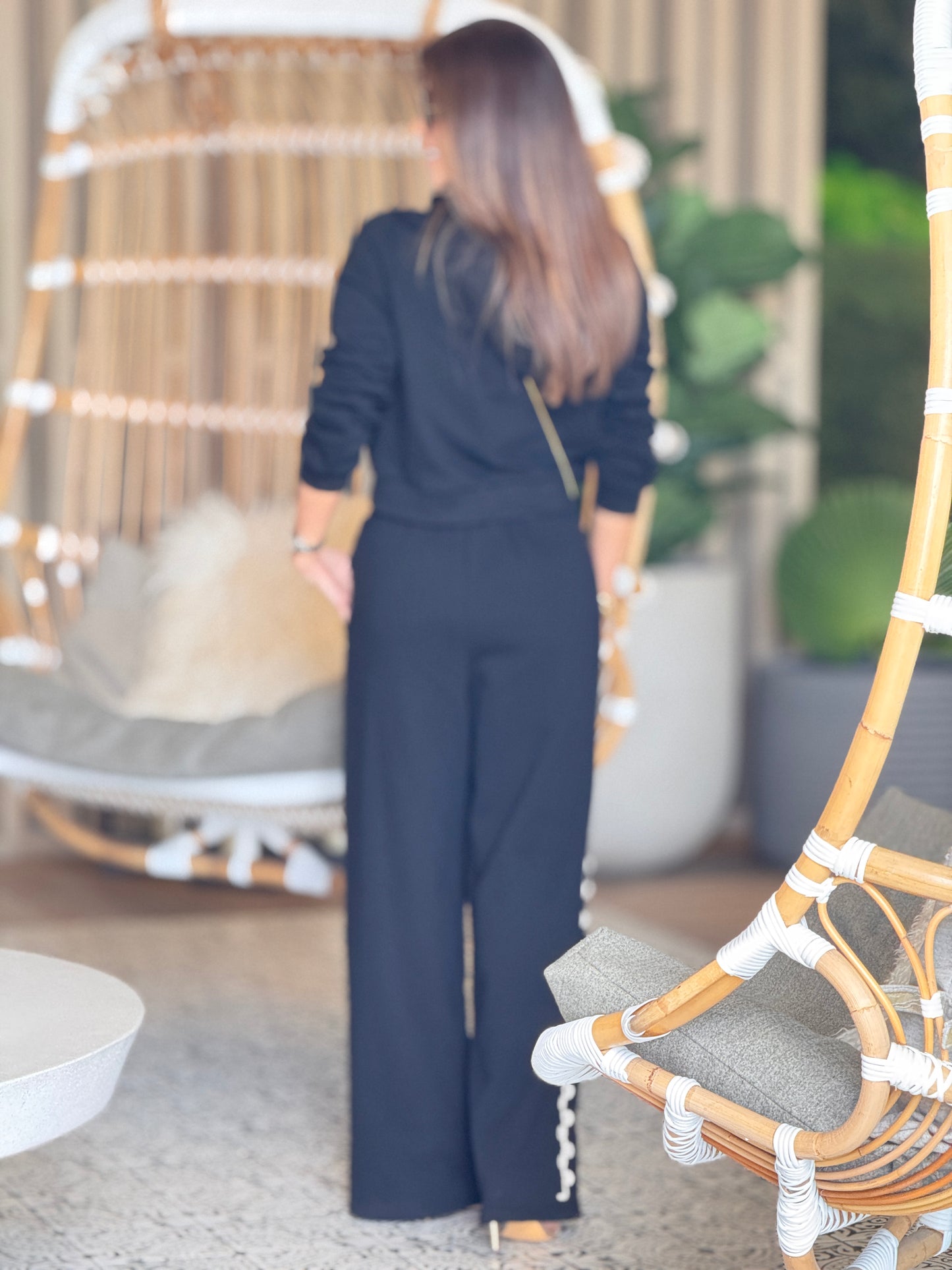 Napoleón Black Embroidery Zipper Set