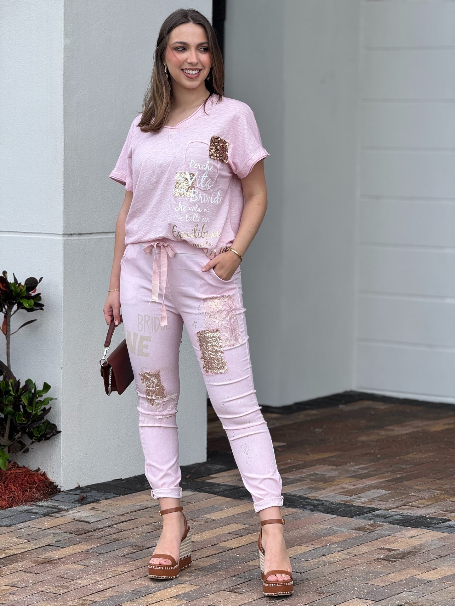 Milano Pink Jogger Set