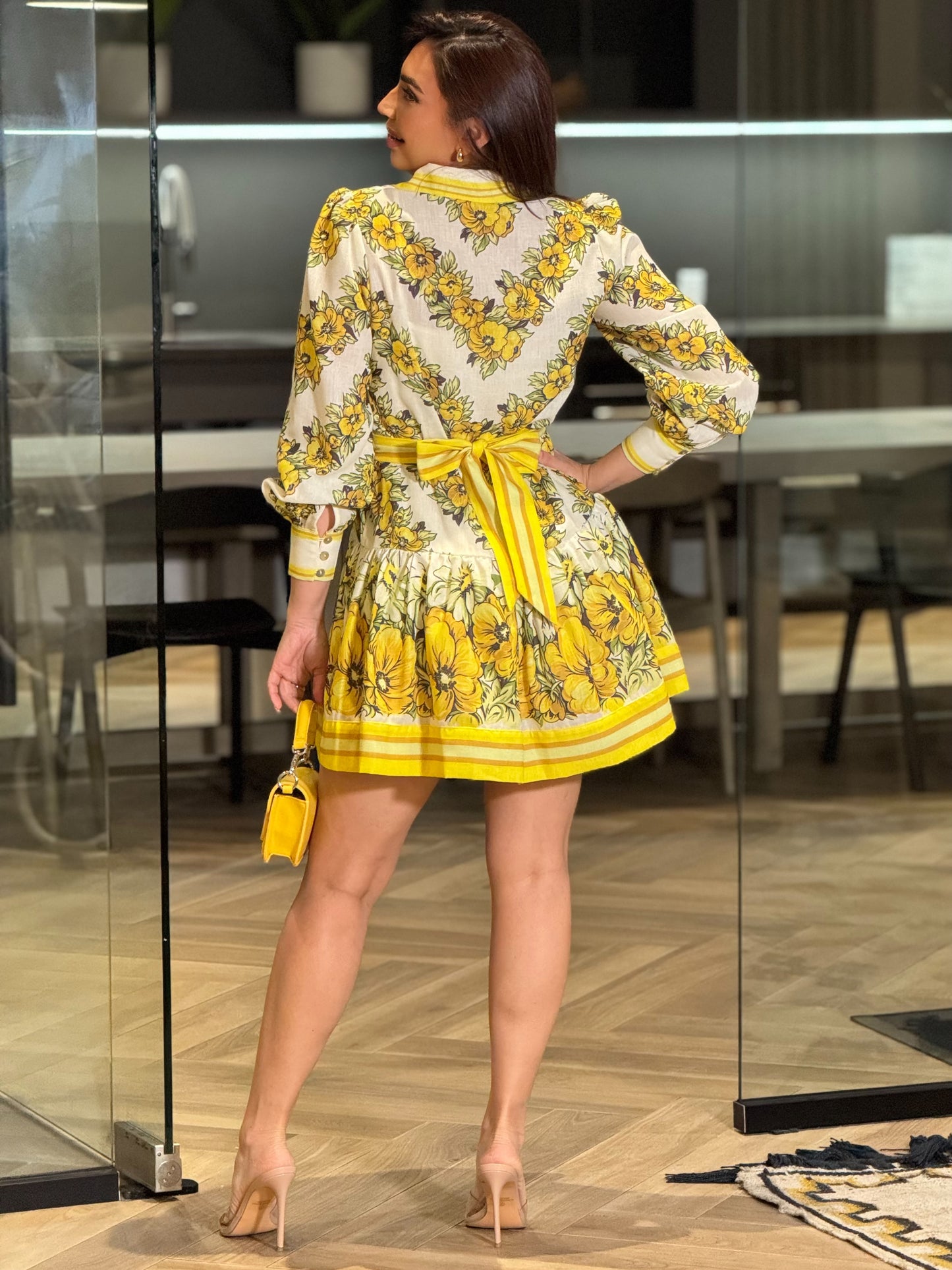 Daisy Yellow Mini Dress
