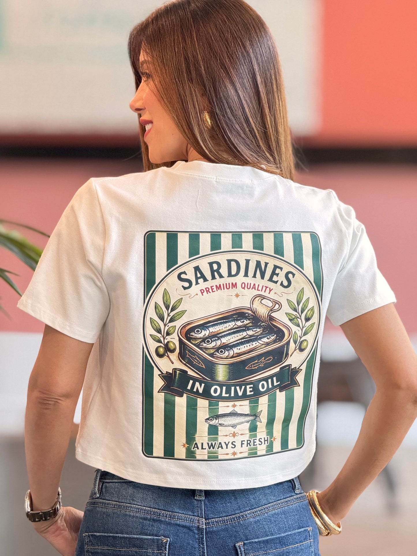 Sardines in Olive Oil White T-Shirt