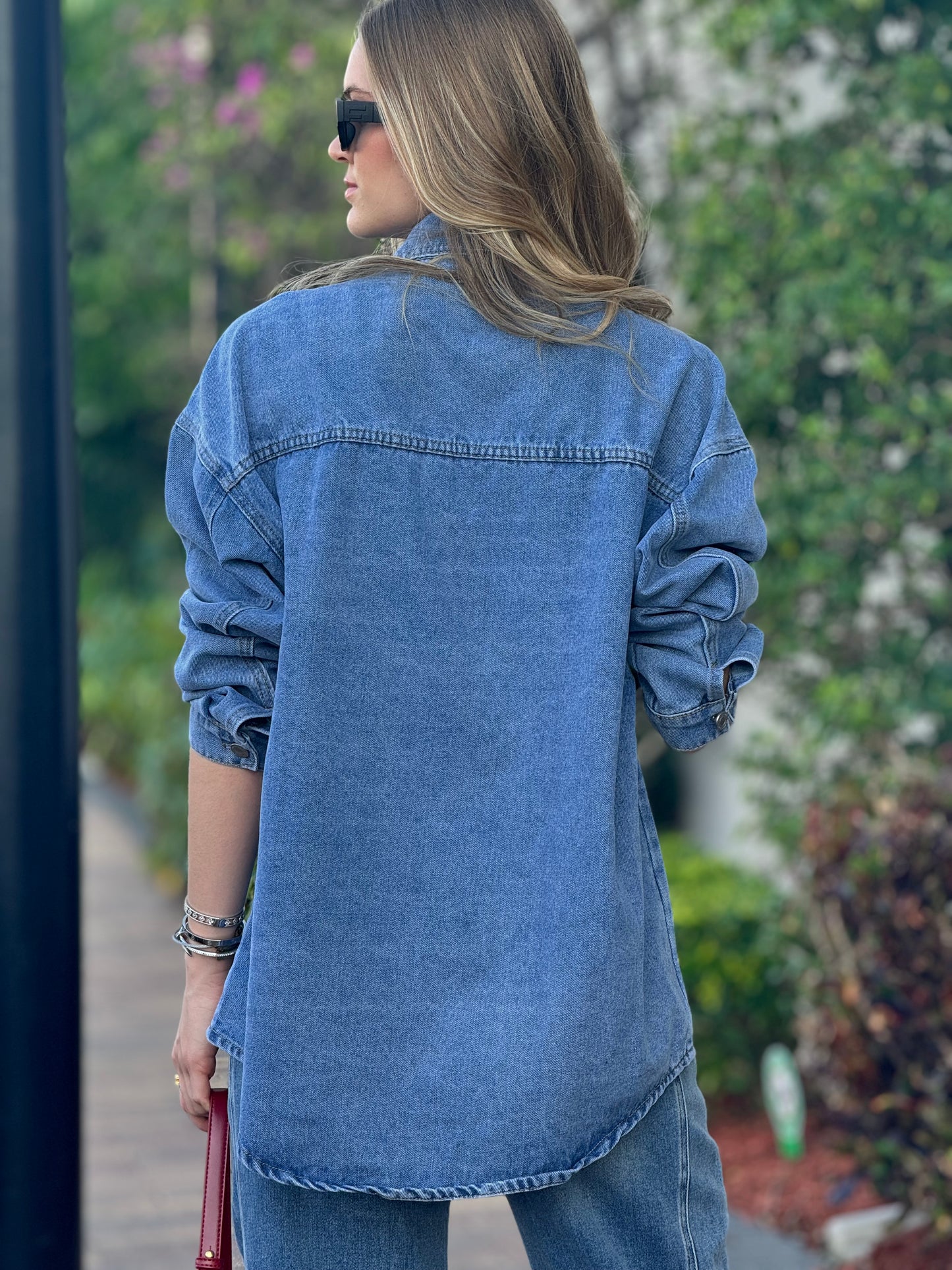 Maitte Denim Patches Oversized Jacket